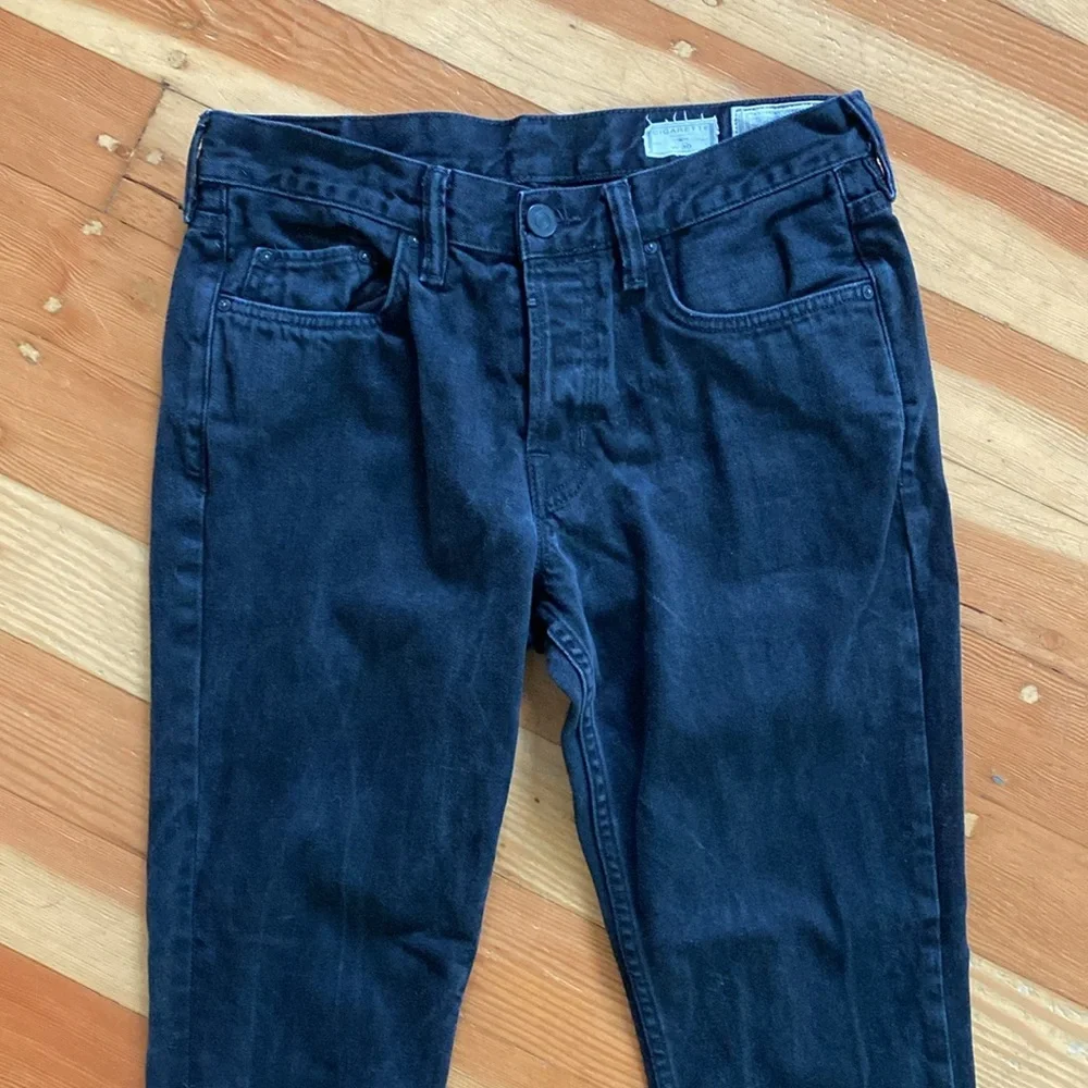All Saints Mens Cigarette Skinny Fit Black Denim Jeans Size‎ 30